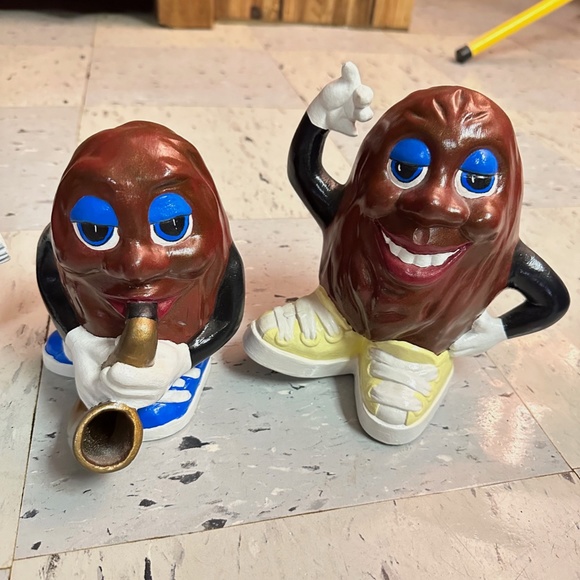 Vintage Ceramic California Raisins Lot Of 4 Large Figures Raisins - Picture 3 of 9